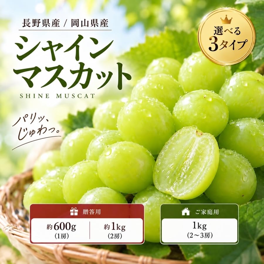 Amazon.co.jp: シャインマスカット 糖度18度以上 高級 ギフト ＜クール
